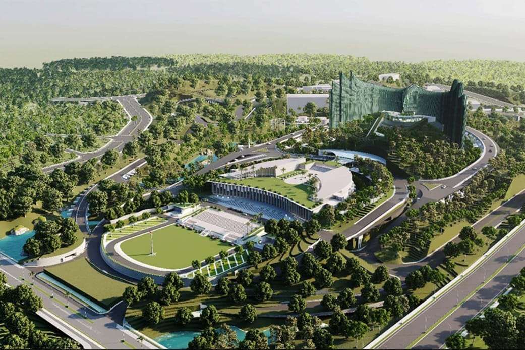 Penampakan Kantor Presiden dan Istana Negara serta Lapangan Upacara IKN (Foto: Dok/Kementrian PUPR BPPW Kaltim) 