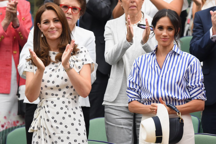 Kate Middleton (kiri) dan Meghan Markle. (Instagram @sussexroyal)