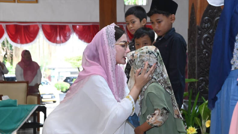 Novita Hardini di pembukaan kegiataan pondok Ramadhan