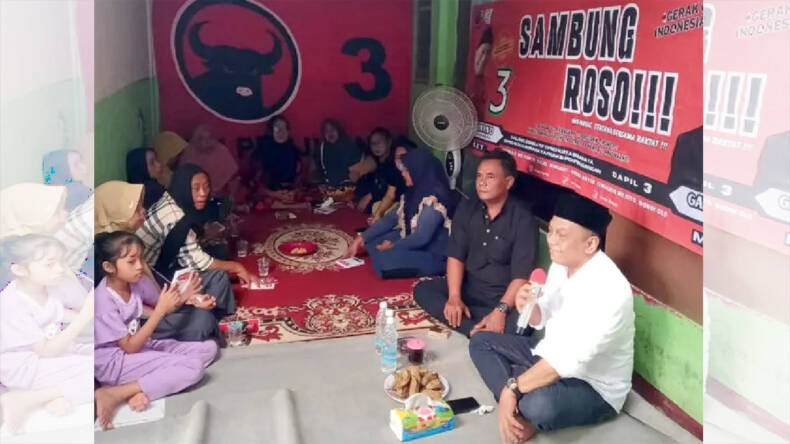 Anas Karno, dan kader-kader PDI Perjuangan Surabaya, untuk menyosialisasikan program Capres-Cawapres Ganjar-Mahfud