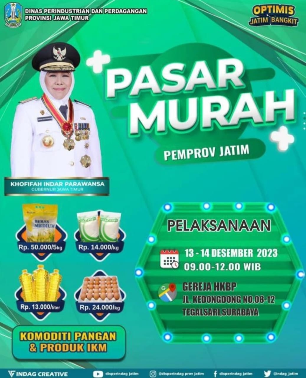 Pasar Murah oleh Disperindag Jatim. (Foto: Disperindag Jatim)
