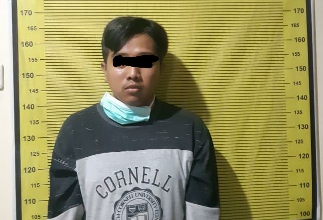 Dimas Ismawan (30) yang ditangkap anggota Polsek Genteng 