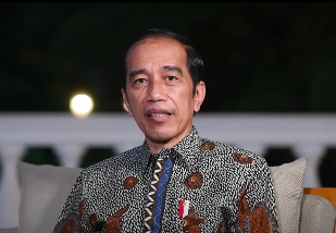 Presiden RI Joko Widodo saat mengumumkan tidak ada impor beras hingga bulan Juni 2021.