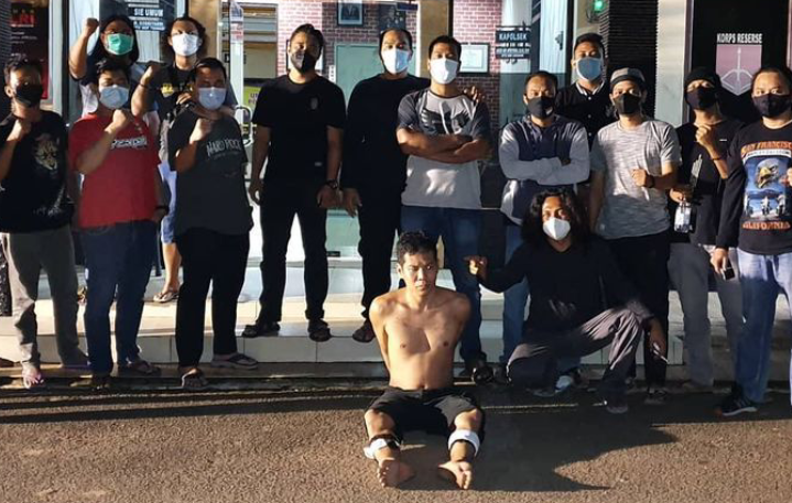 Syarifudin alias Arif (31) setelah ditangkap kembali oleh petugas.