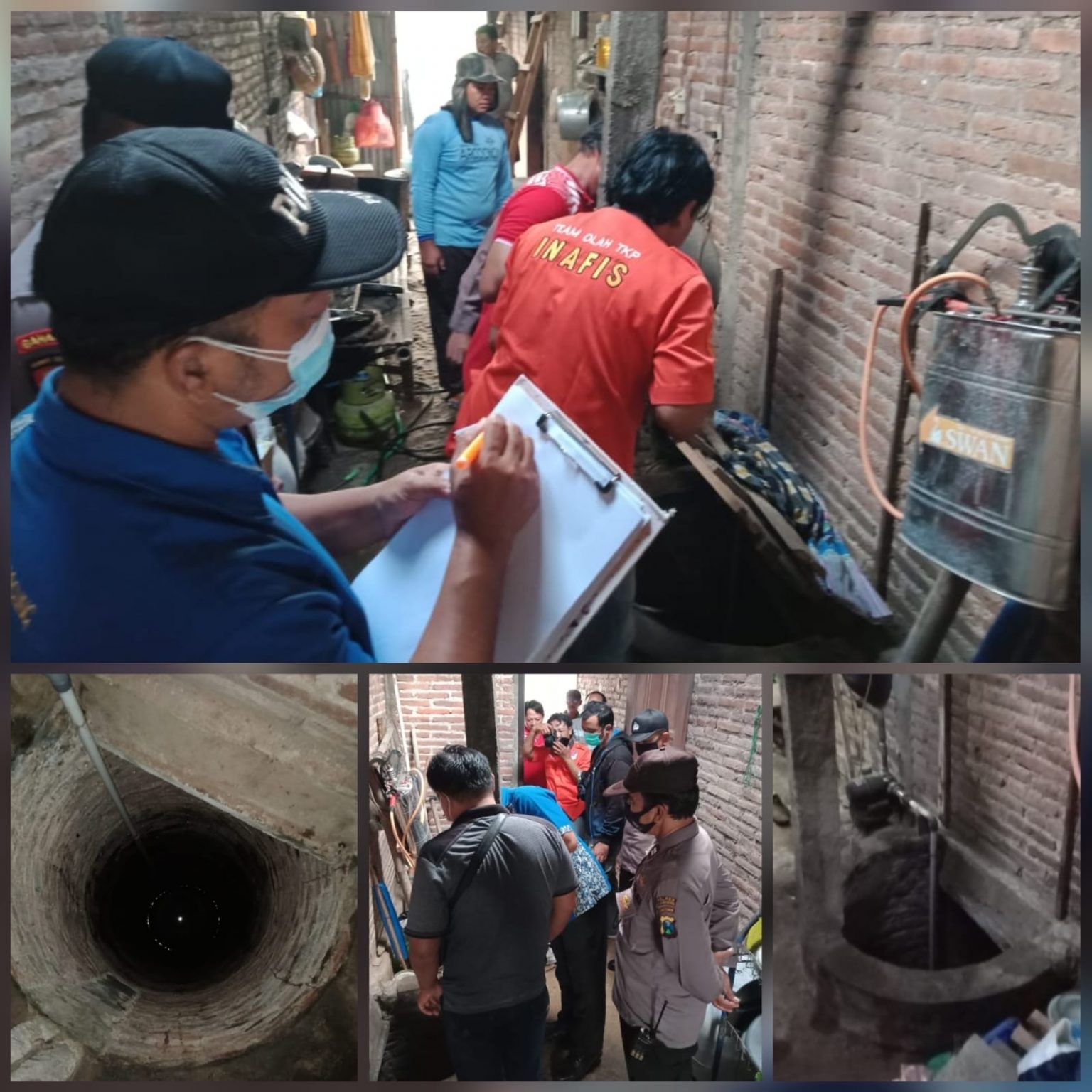 Polisi olah TKP.