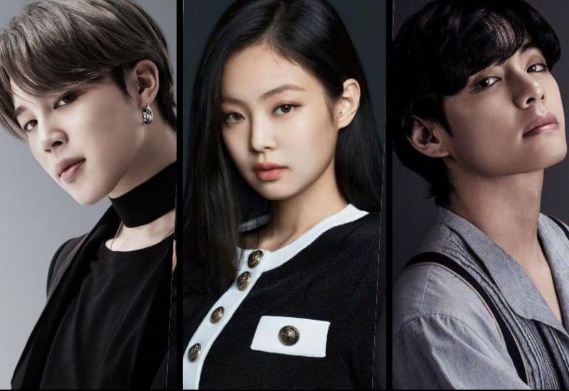 Jimin, Jennie dan V.