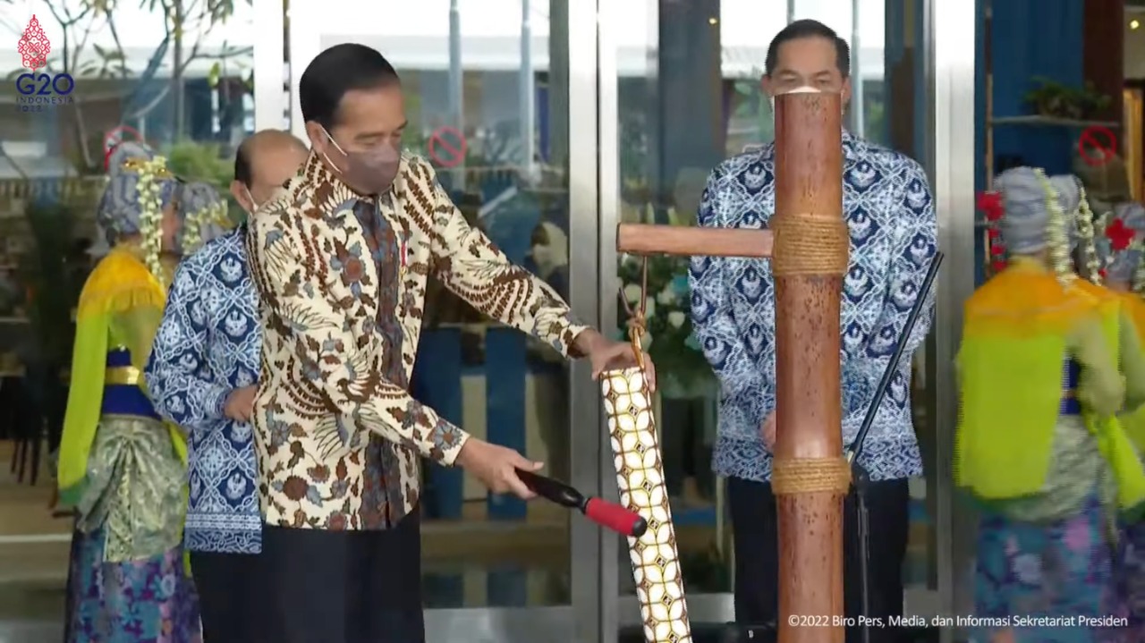 Presiden Jokowi pada Peresmian Pembukaan Inacraf 2022, di JCC, Jakarta, Rabu (23/03/2022). (Sumber: Tangkapan Layar)