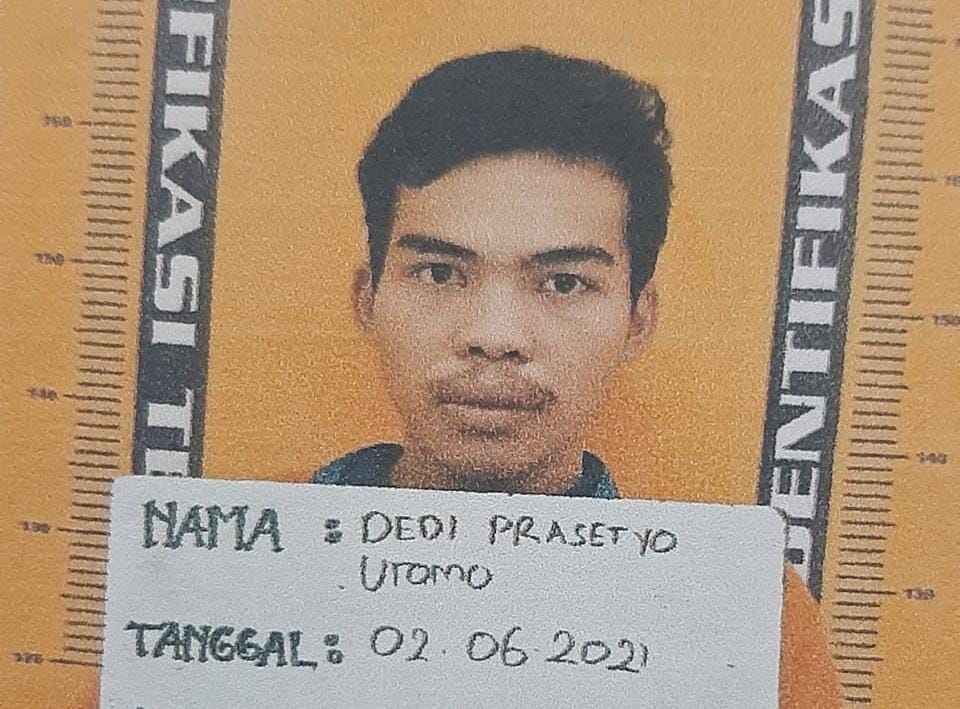 Tersangka Dedi (21) asal Trenggalek.