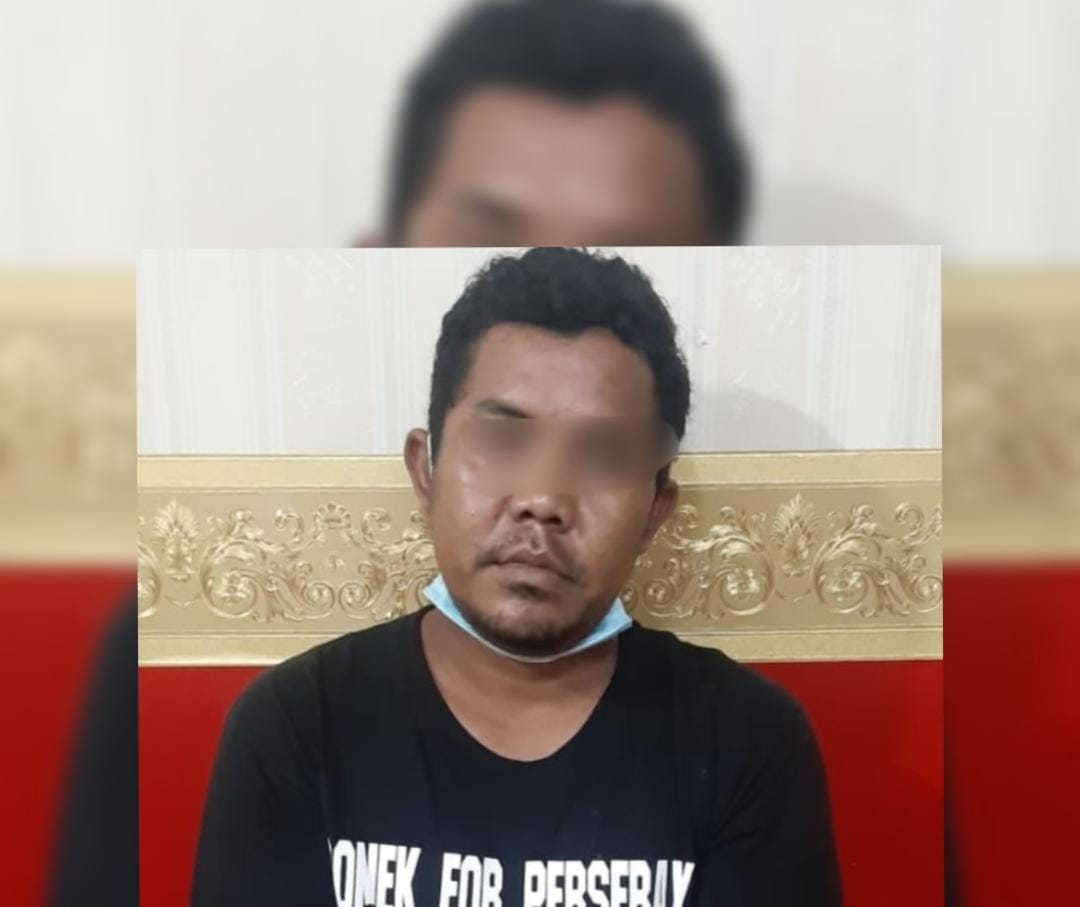 Pelaku yang diamankan petugas Polsek Tegalsari.