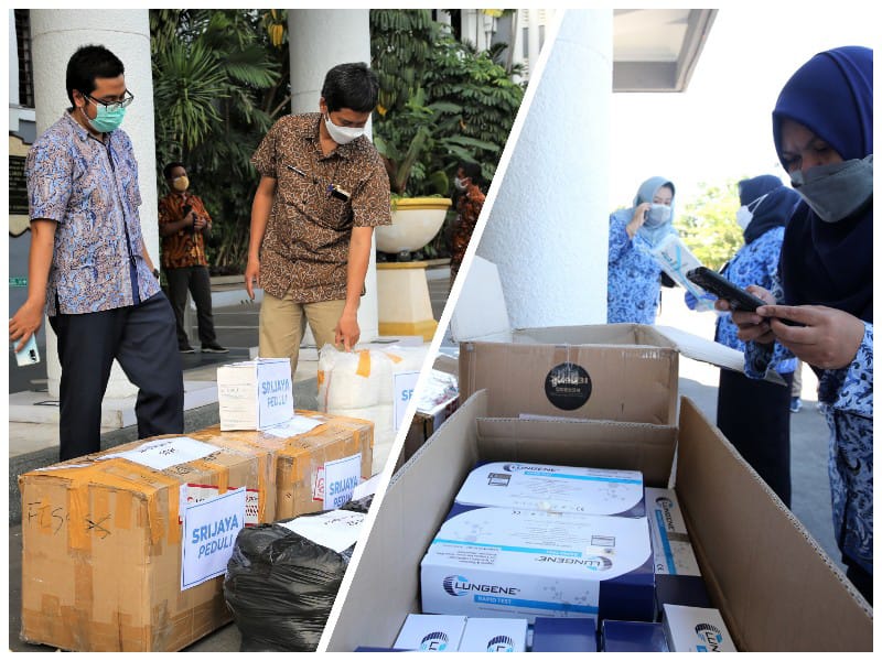 Bantuan yang diterima Pemkot Surabaya.