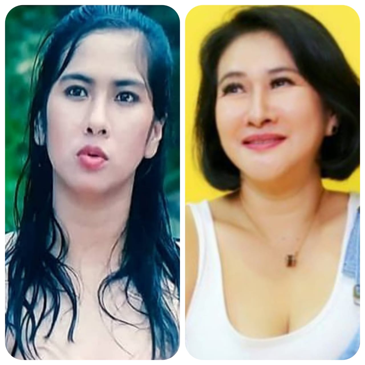 Yurike Prastika 18 tahun dan masa kini. (Instagram @yurikeprastika7)