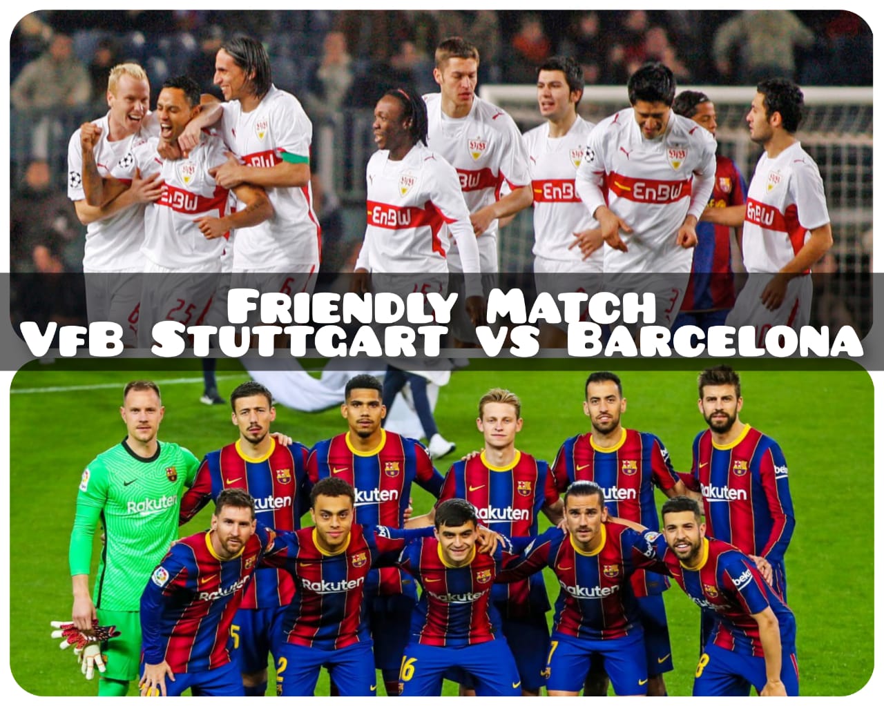 VfB Stuttgart vs Barcelona bakal bertanding di Mercedes-Benz Arena, Jerman, Sabtu (31/7/2021) pukul 16.00 WIB. (Twitter)