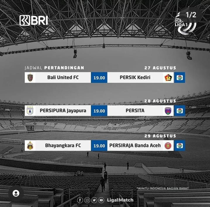 Jadwal BRI Liga 1. (Instagram)