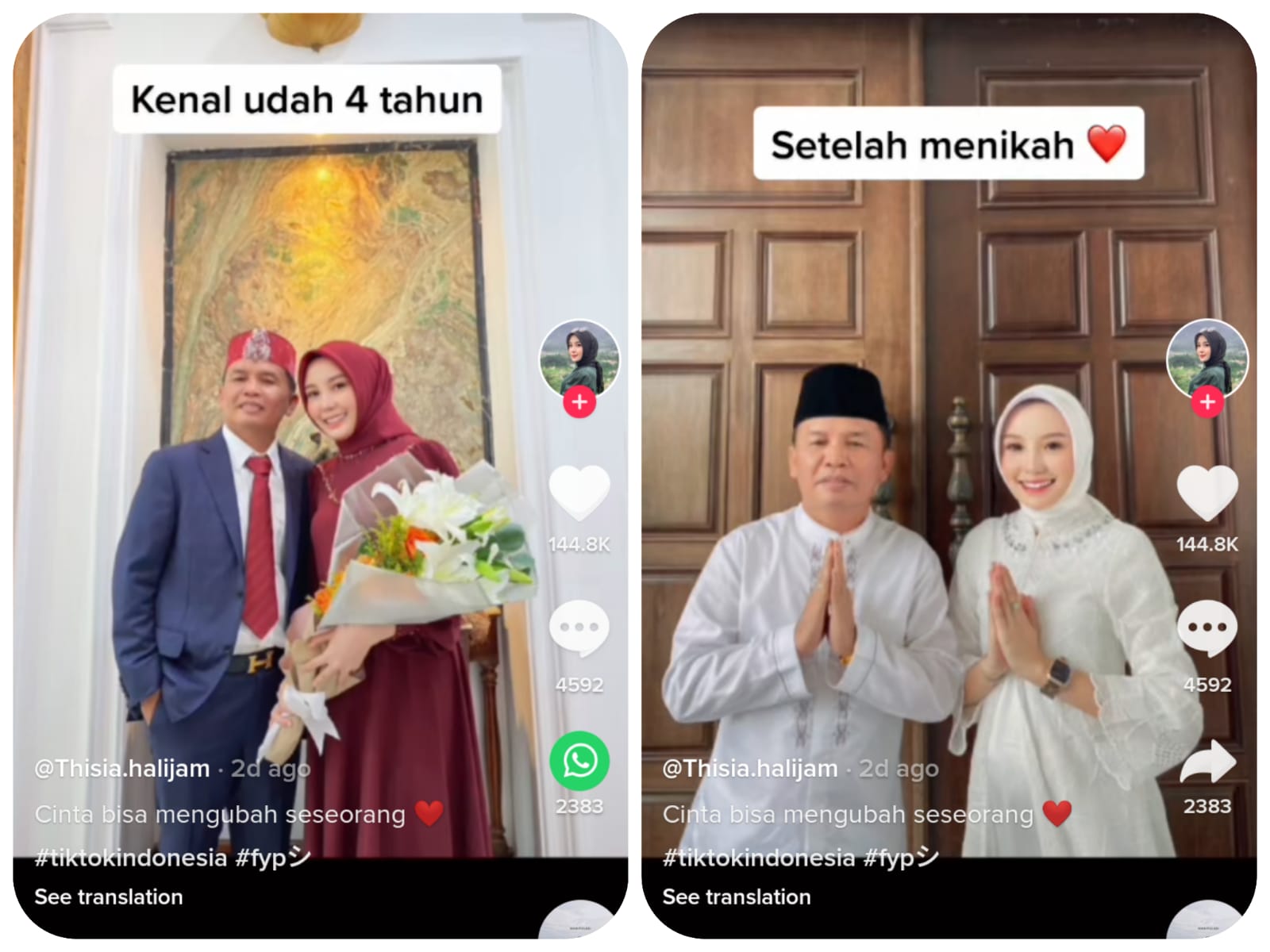 Pasangan mantan Putri Pariwisata Thisia Halijam dan anggota DPR RI Agustiar Sabran.