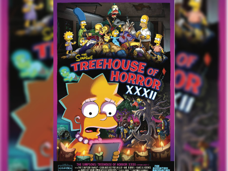 Poster The Simpson "Treehouse of Horror" episode Halloween edisi Season 33.