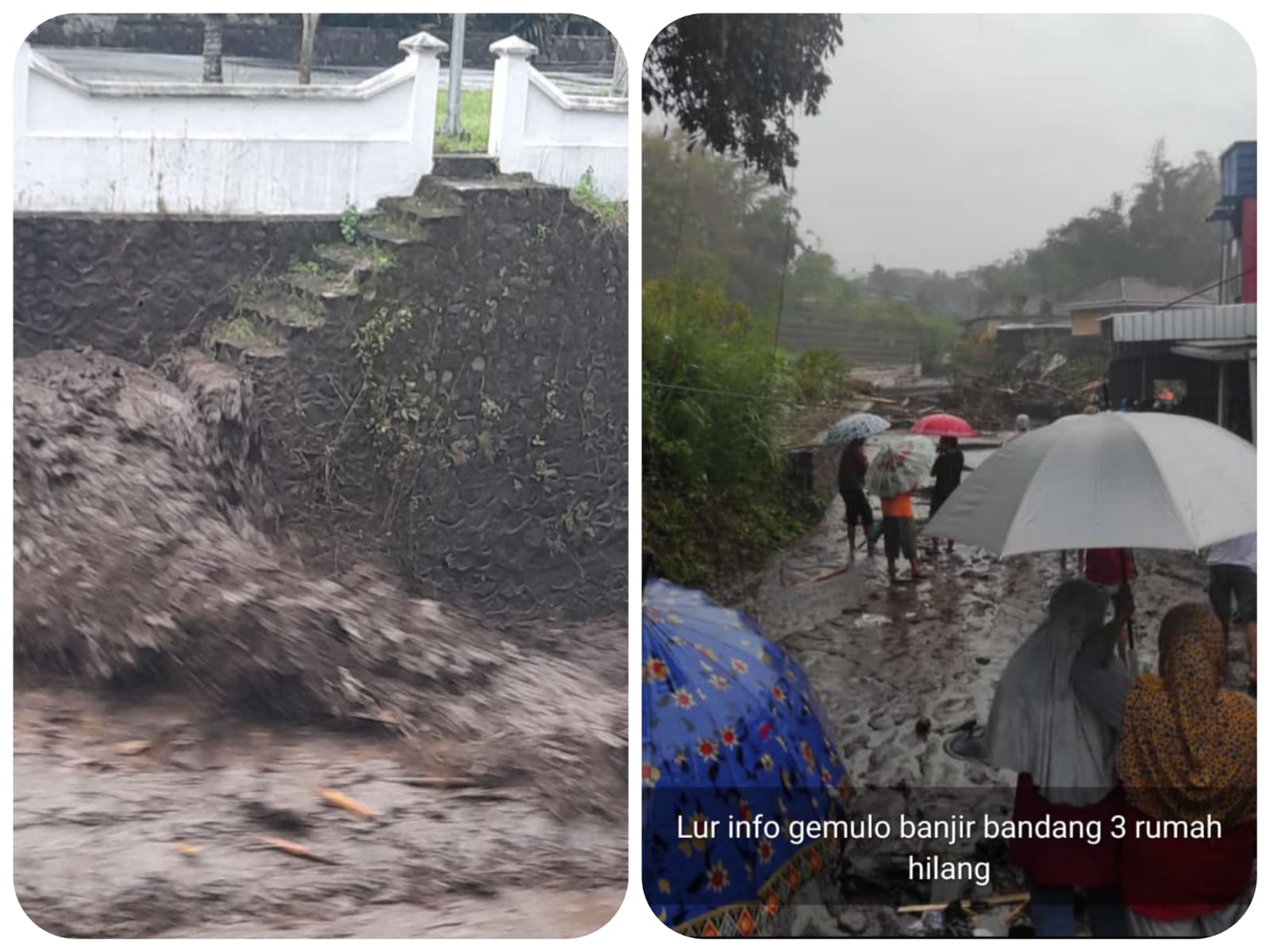 Banjir bandang menerjang Kota Batu, Kamis (4/11/2021). (JNR)