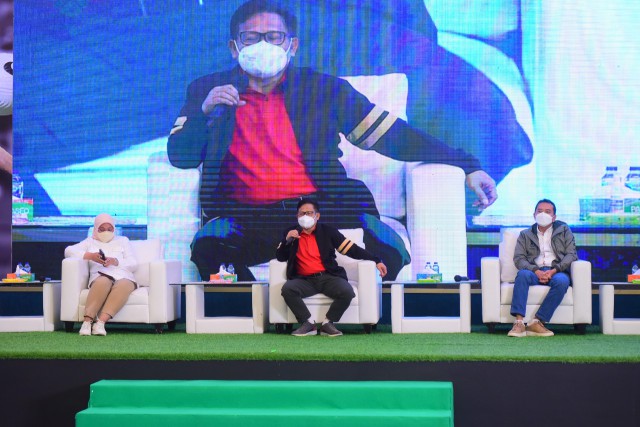 Wakil Ketua DPR RI Abdul Muhaimin Iskandar saat acara 'Talkshow Olahraga dari Hobi ke Profesi' di Ballroom Menara BNI, Pejompongan, Jakarta. (DPR)