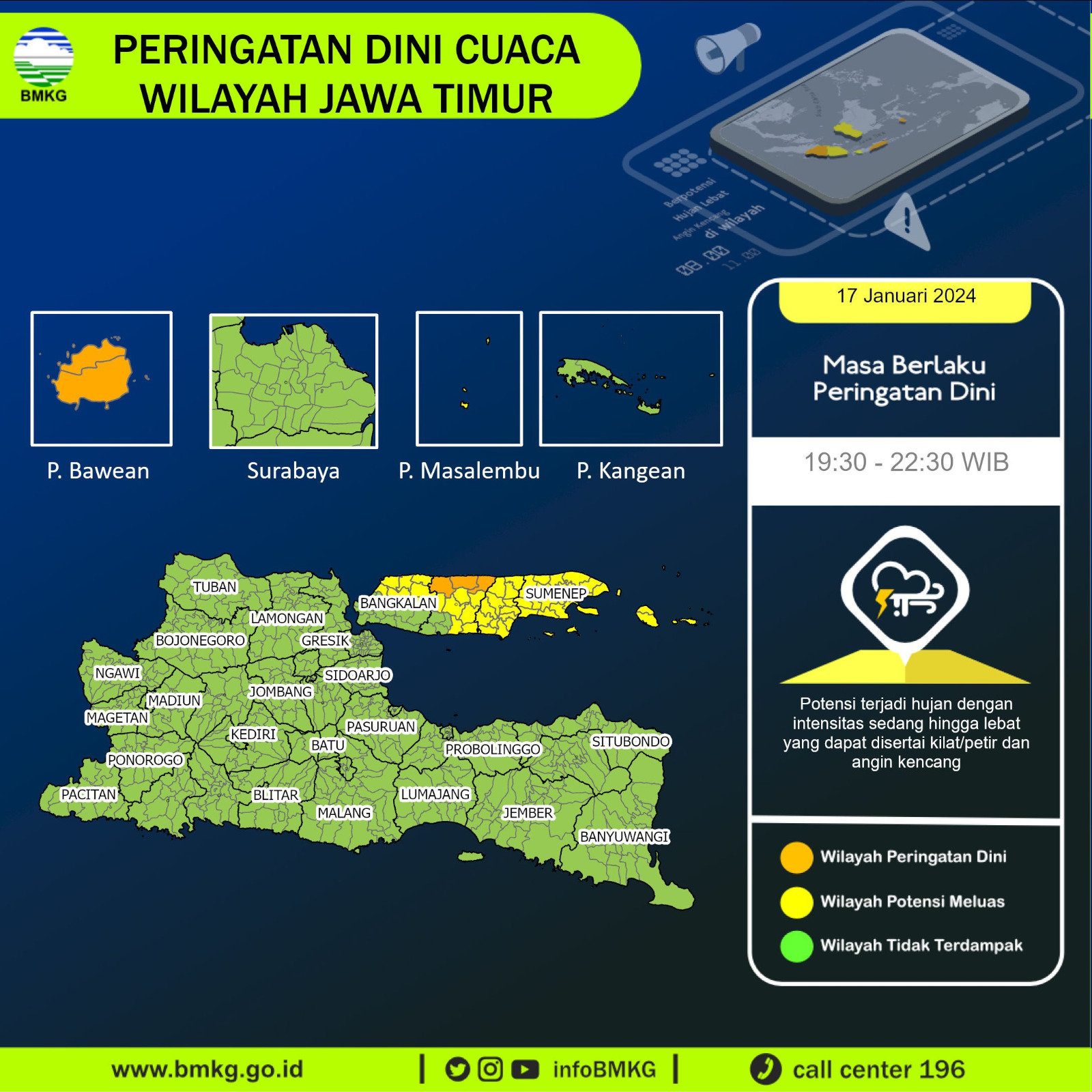 Cuaca ekstrim di Jatim