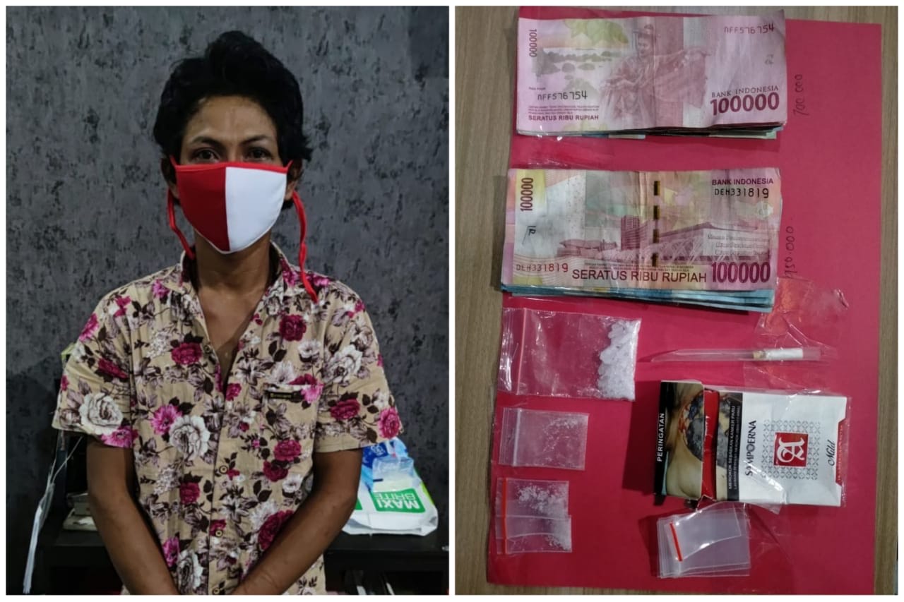 Tersangka berikut barang bukti diamankan di Mapolsek Asemrowo