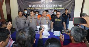 Polrestabes Surabaya merilis begal motor yang ditangkap
