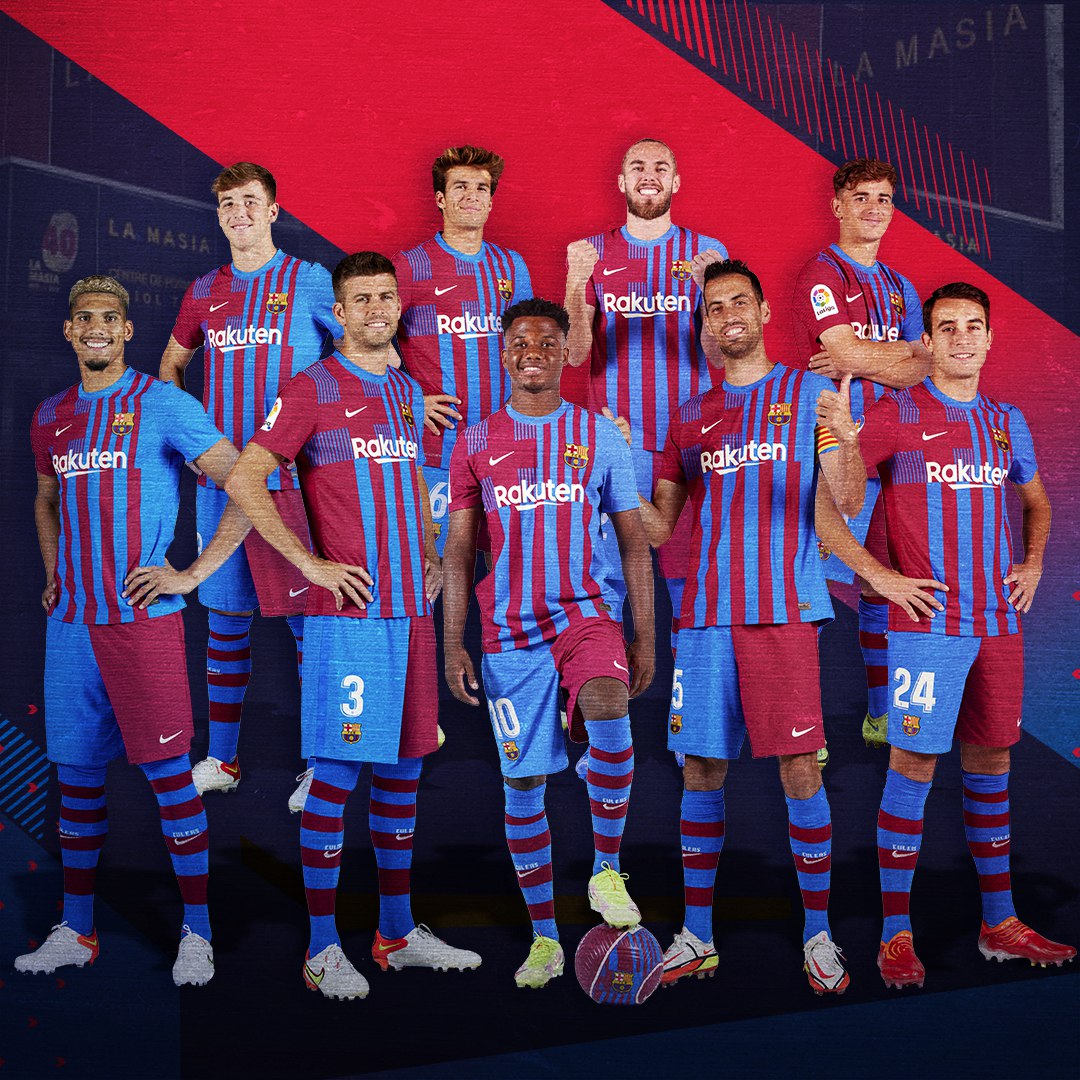 Para pemain Barcelona lulusan La Masia. (Twitter @FCBarcelona)