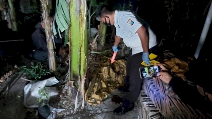 Tim inafis Polres Ponorogo melakukan olah tkp di lokasi Dusun Ngasinan, Desa/Kecamatan Ngasinan, Kecamatan Sukorejo.