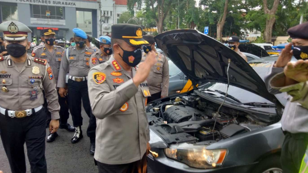 Kombes Pol Yusep Cek Langsung Kendaraan Dinas Pam Natal dan Tahun Baru.