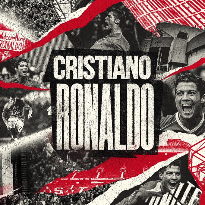 Manchester United menyambut kepulangan Cristiano Ronaldo. (Twitter @manutd)