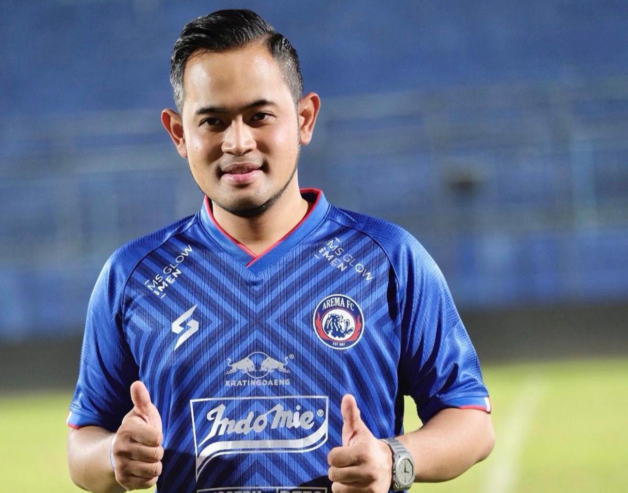 Crazy Rich Malang Gilang Widya Pramana yang menjadi Presiden Klub Arema FC.