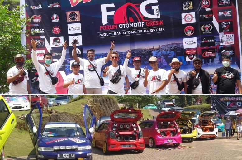 Deklarasi Forum Otomotif Gresik (FOG) di Wisata Setigi di Desa Sekapuk, Kecamatan Ujungpangkah, Kabupaten Gresik.