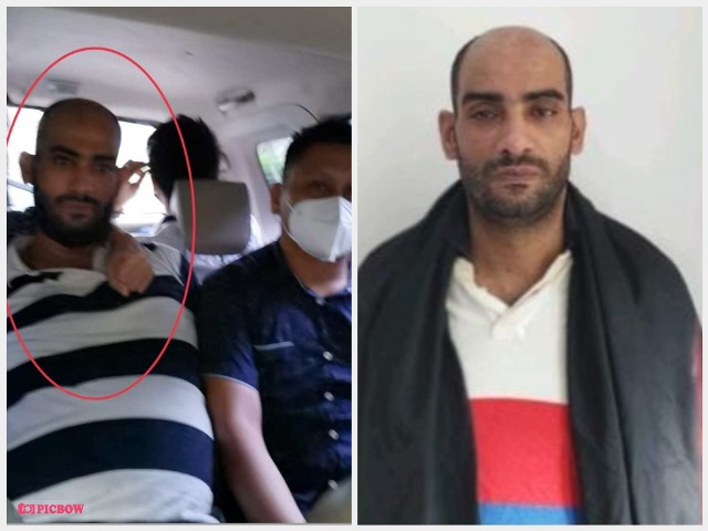 Moin D Habib diringkus sesaat setelah keluar dari Kantor Perwakilan Kedutaan Palestina di Jakarta.