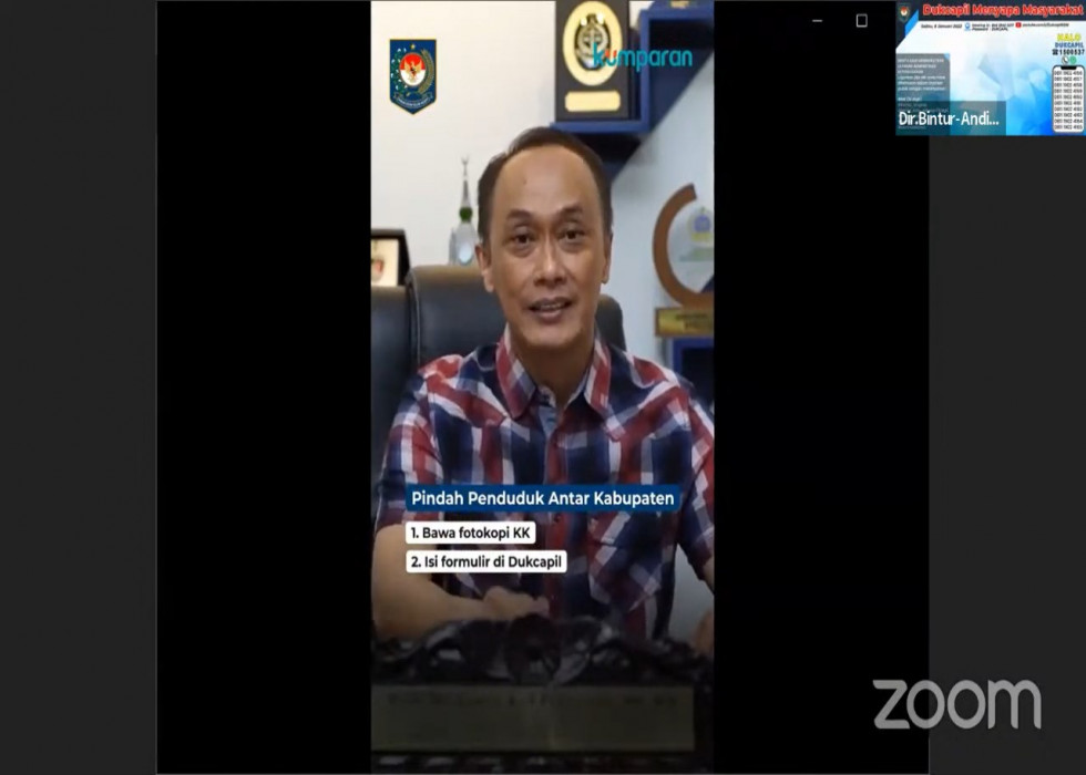Dirjen Dukcapil Zudan Arif Fakrulloh alam Dukcapil Menyapa Masyarakat.
