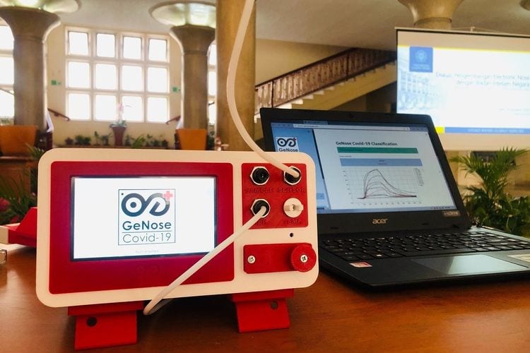 Dokumentasi alat pendeteksi Covid -19, GeNose oleh Universitas Gajah Mada Yogyakarta.