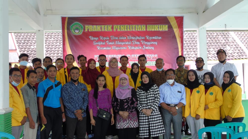 Praktek Penelitian Hukum (PPH) Mahasiswa Universitas Darul Ulum di Desa Penggaron Kecamatan Mojowarno Kabupaten Jombang.