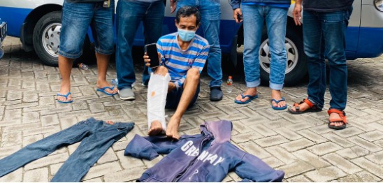 Sungkono alias Topeng saat diamankn polisi
