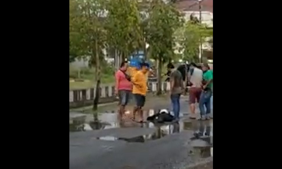 Tangkapan layar salah satu video yang merekam peristiwa penembakan..