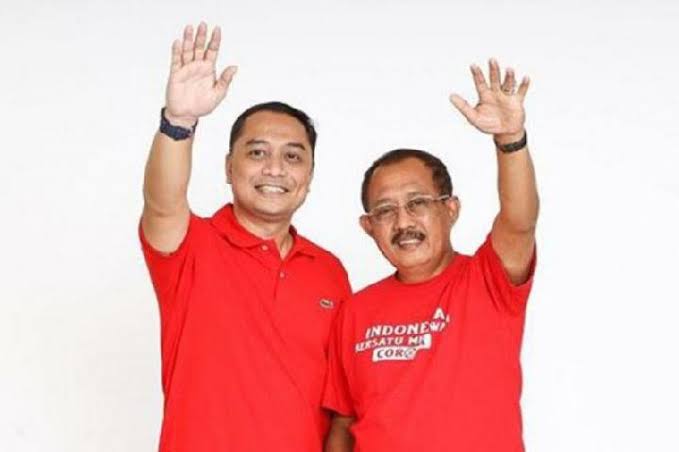 Wali Kota Eri Cahyadi dan Wawali Armuji.