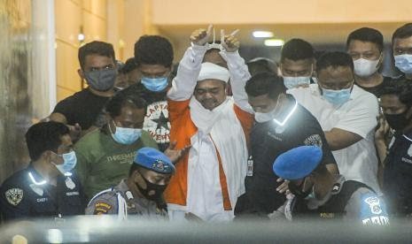 Habib Rizieq sesaat sebelum ditahan