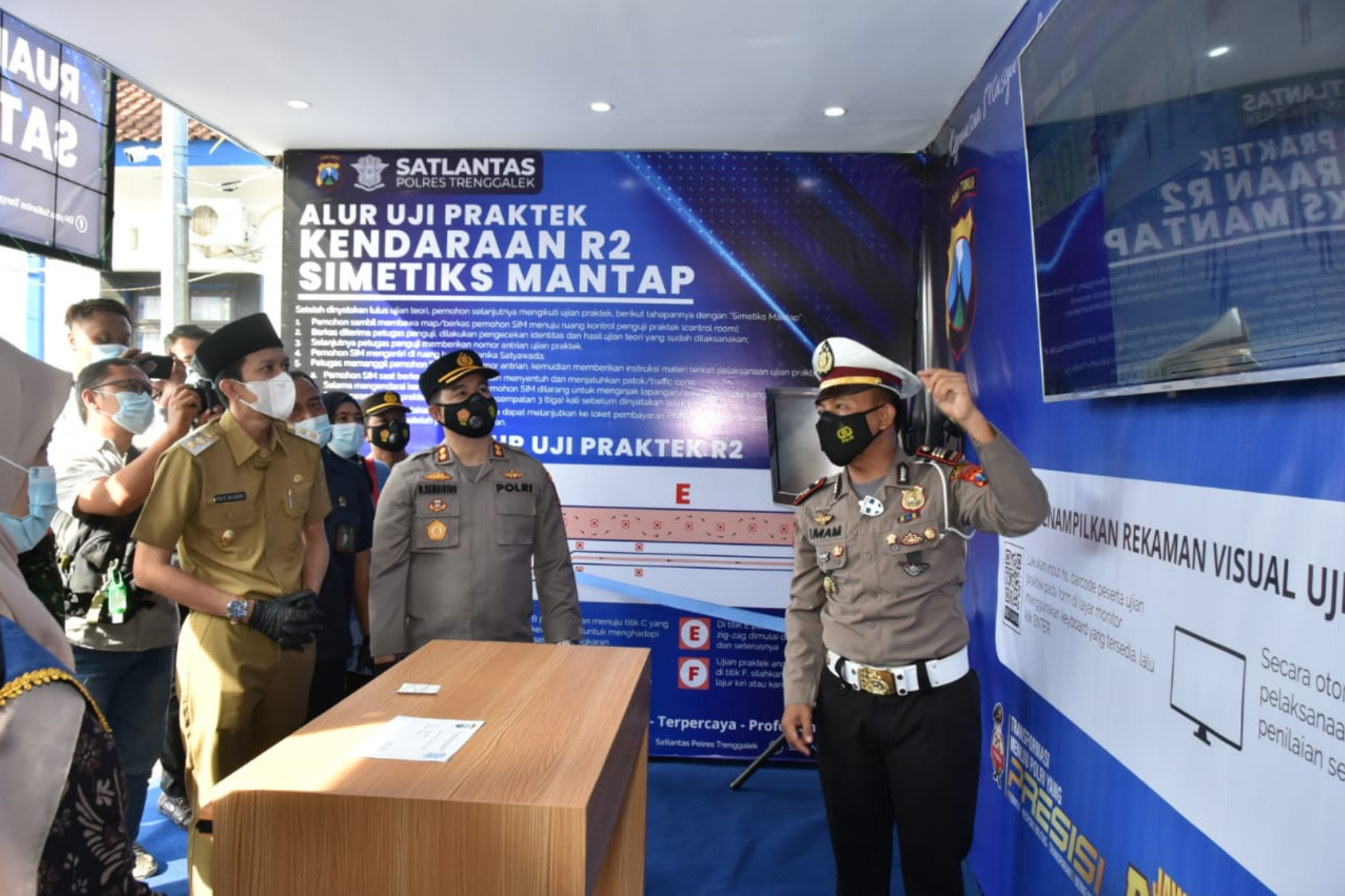 Wakil Bupati Trenggalek Syah Muhamad Natanegara di acara peresmian Simetiks Mantab di Mako Polres Trenggalek, Senin (31/5/2021).