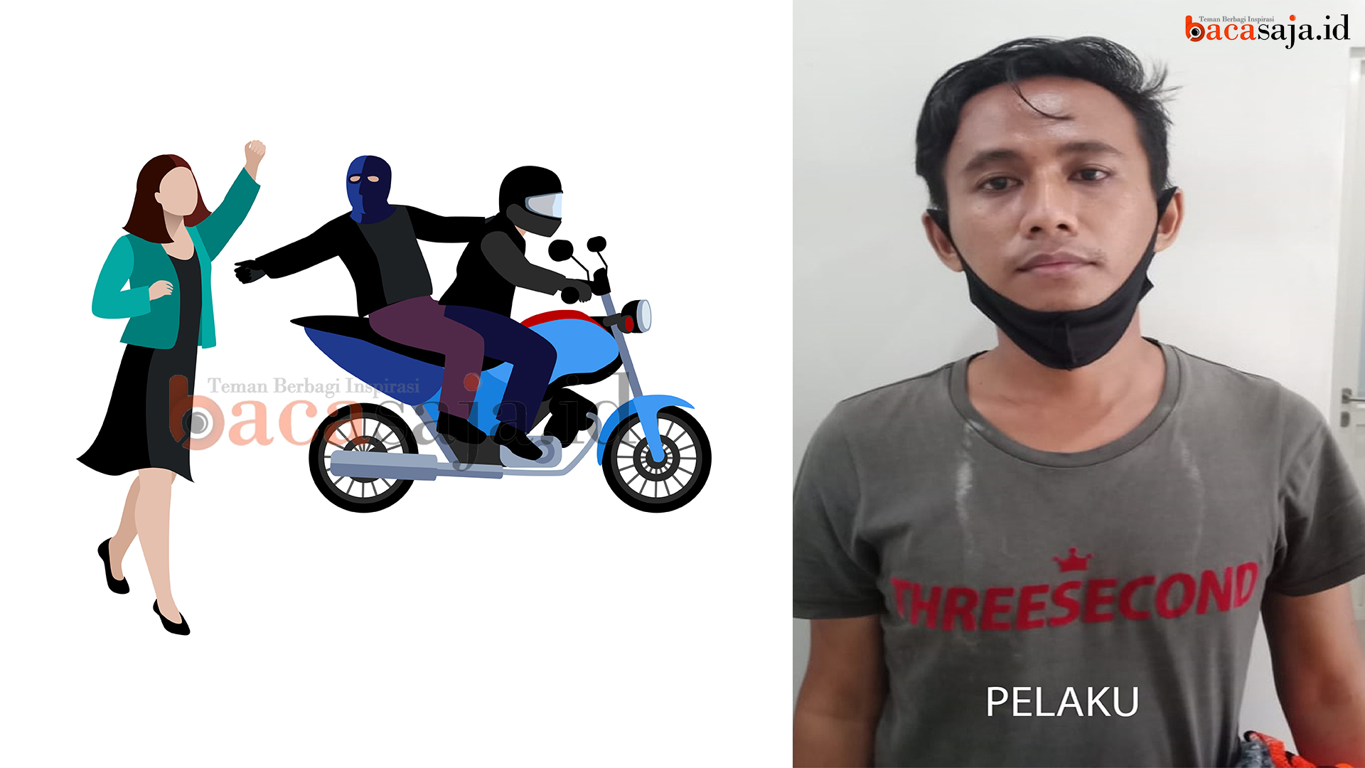 Ilustrasi, Foto pelaku begal payudara (kanan).