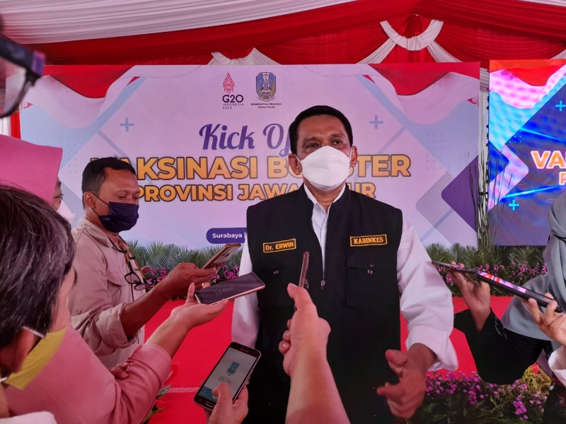 Kepala Dinas Kesehatan Provinsi Jawa Timur Erwin Ashta Triyono. (JNR)