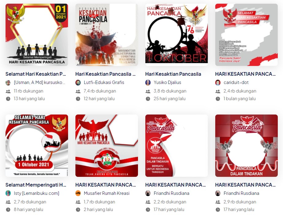 Twibbon Hari Kesaktian Pancasila. (Twibbonize)