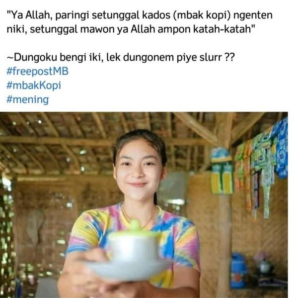 Gadis desa yang cantik jualan kopi viral di media sosial