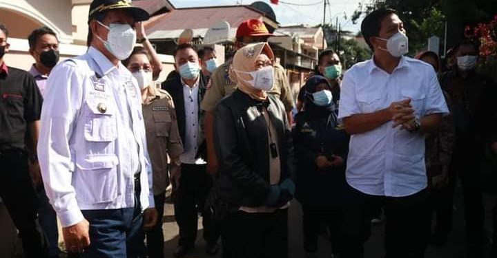 Walikota Manado, Menteri Sosial dan Wagub Sulut memantau kondisi pasca longsor di Manado | ist
