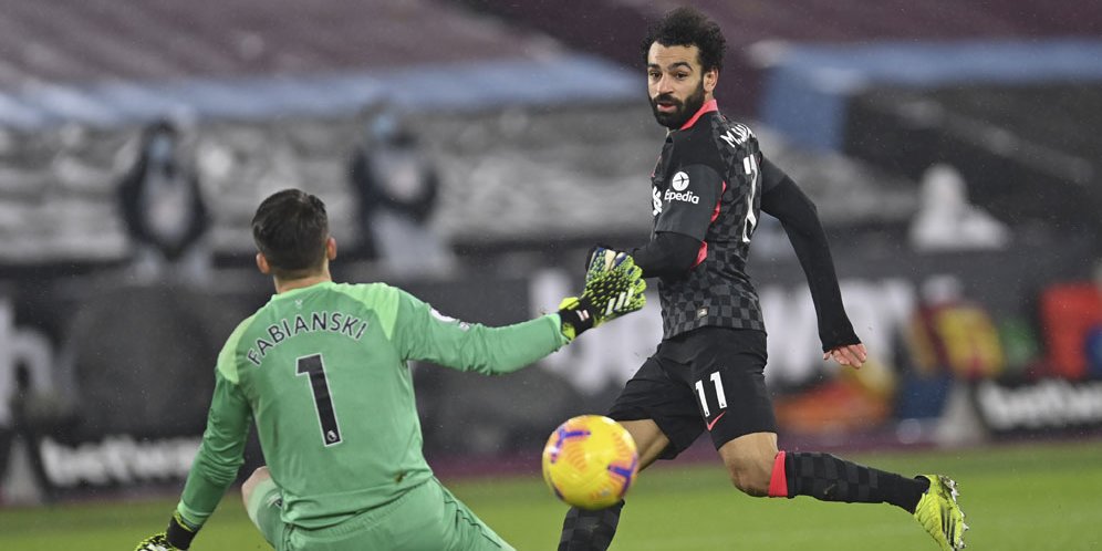 Mo Salah mempedayai kiper West Ham