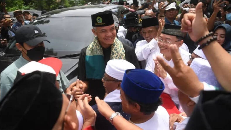 Ganjar Pranowo dalam kunjungannya ke Lampung (Foto: PDIP Jatim)