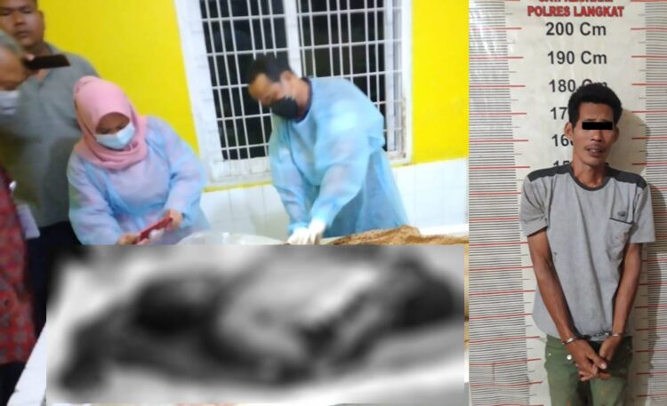 Jenazah RR di RS dan sang ayah di kantor polisi yang terpaksa menyandang status tersangka karena membunuh pacar putrinya sendiri.