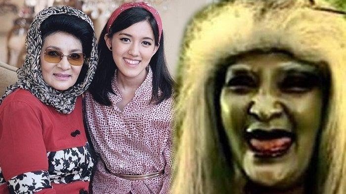 Farida Pasha bersama cucunya yang juga seorang artis bernama Ify Alyssa. Farida selama ini dikenal dalam perannya sebagai Mak Lampir