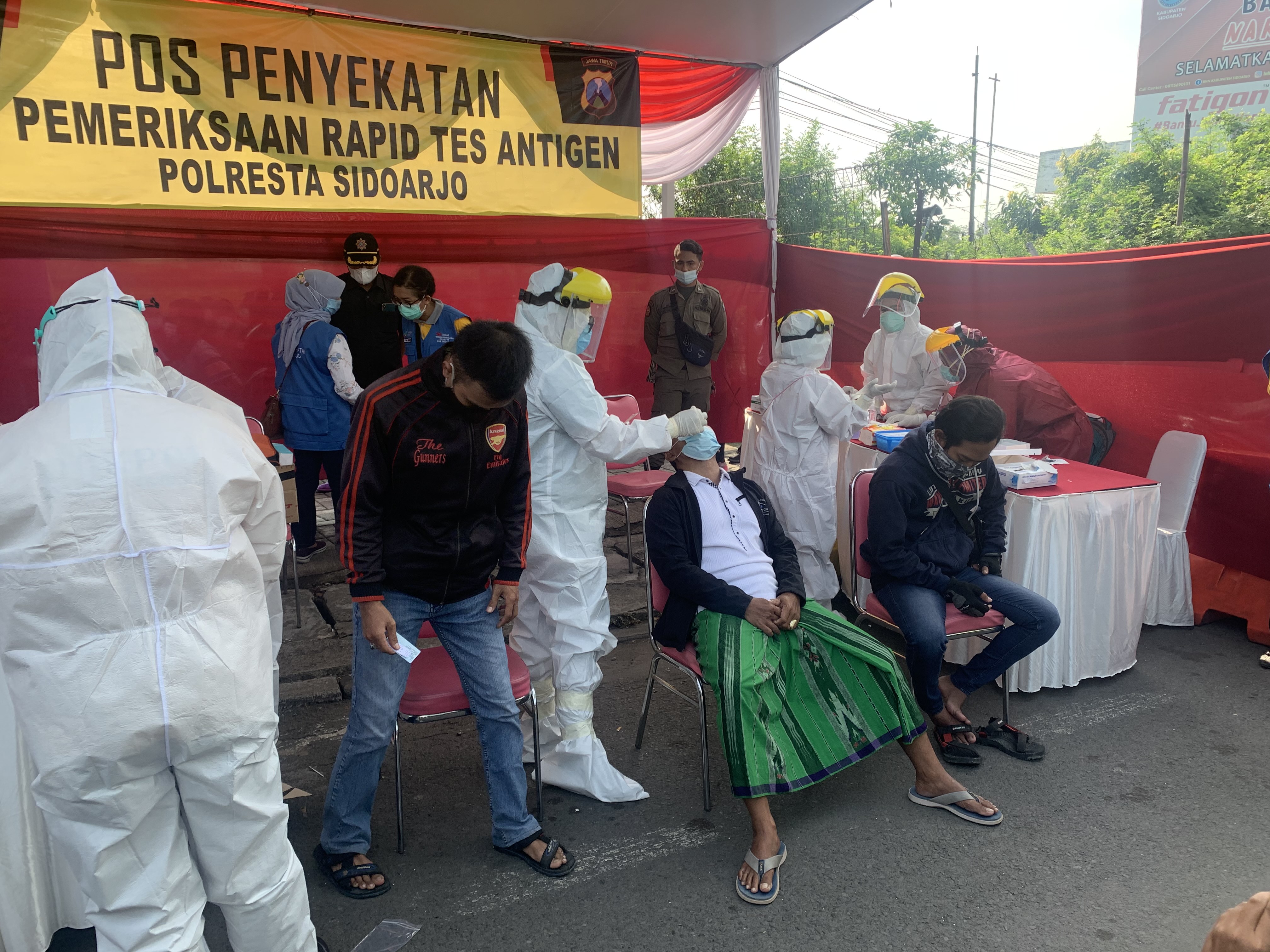 Penyekatan di Sidoarjo, beberapa waktu lalu.