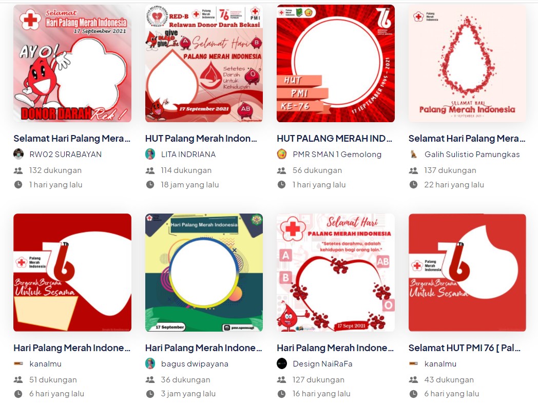 Twibbon HUT PMI ke-76 2021.